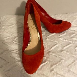 Jessica Simpson Red Suede Pumps